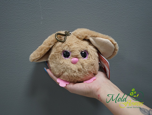 Fluffy Brown Bunny, Height 10 cm photo